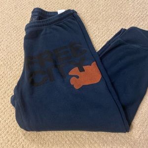 Freecity 1/S Navy crops joggers